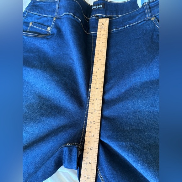 Suko Jeans NWT indigo blue pull on capri stretch denim size 24 21” inseam - Picture 5 of 9